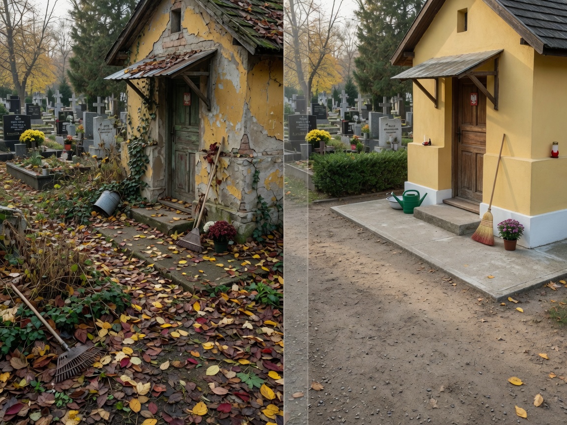 Sezonowa opieka nad domkiem cmentarnym